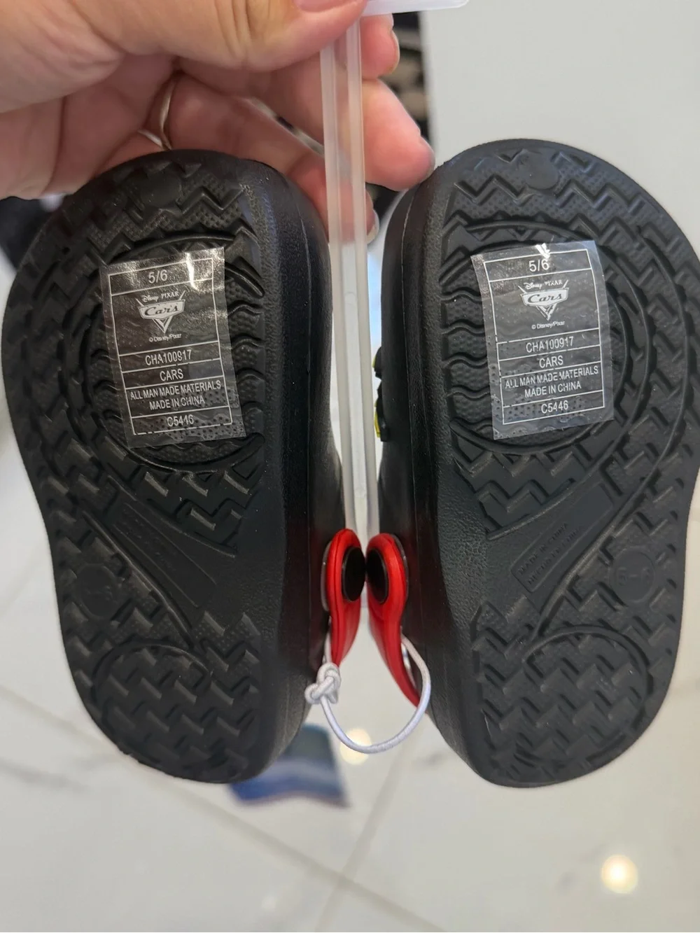 Disney Black and Red Lightning McQueen Clog Slides